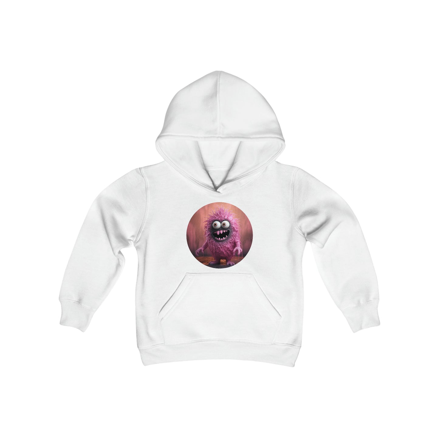 Shelly Dizzles Pink Monster Youth Hooded Sweatshirt