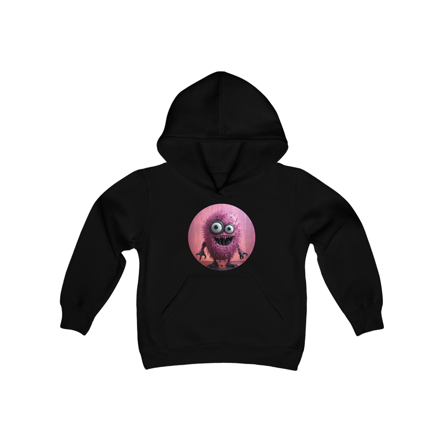 Shelly Dizzles Pink Monster Youth Hooded Sweatshirt