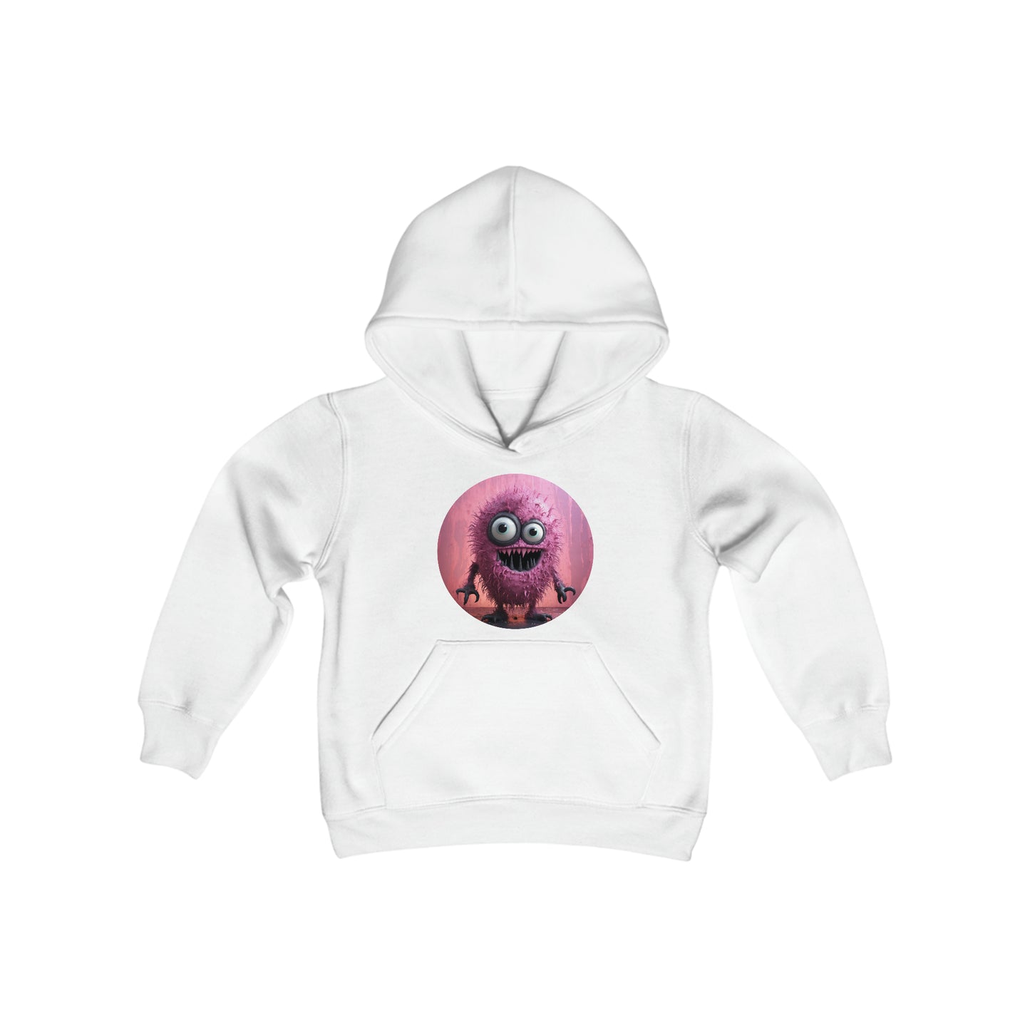 Shelly Dizzles Pink Monster Youth Hooded Sweatshirt