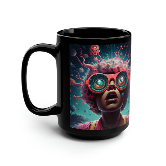 Get Weird Stay Weird Black Mug, 15oz