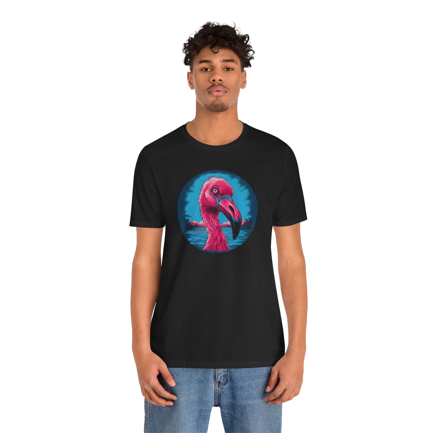 Crazy Flamingo Unisex Jersey Tee