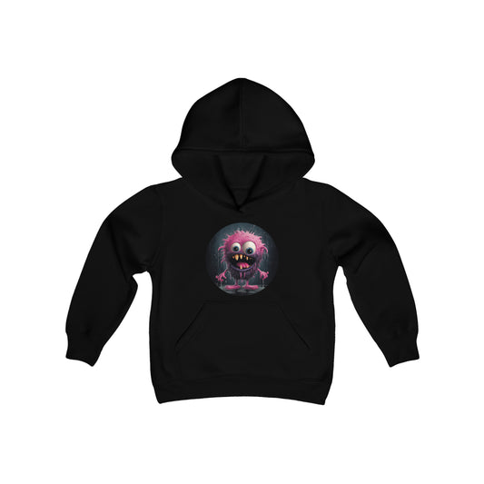 Shelly Dizzles Pink Monster Youth Hooded Sweatshirt