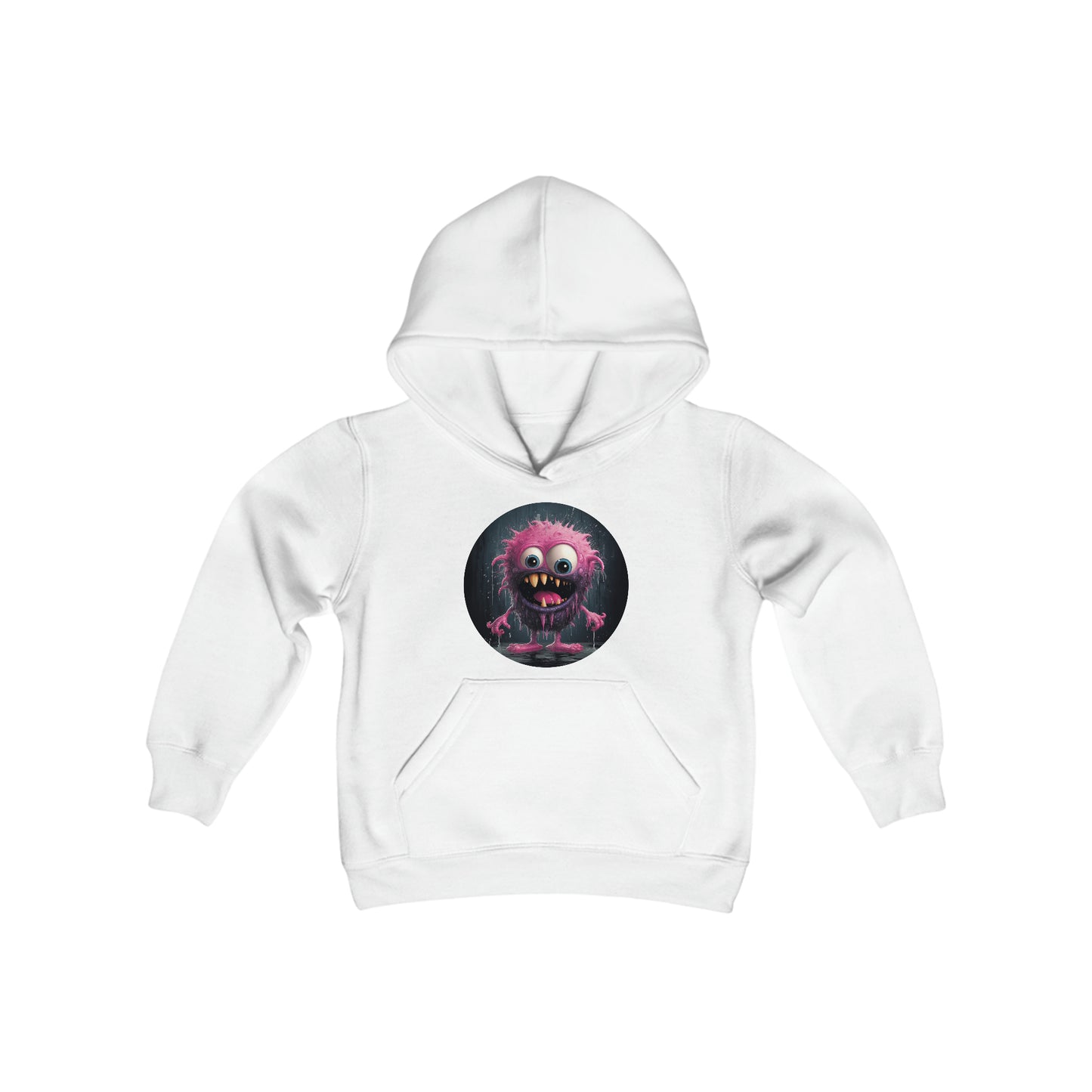 Shelly Dizzles Pink Monster Youth Hooded Sweatshirt