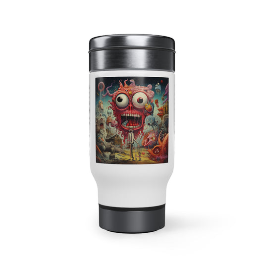 Get Weird Stay Weird Stainless Steel Travel Mug with Handle, 14oz