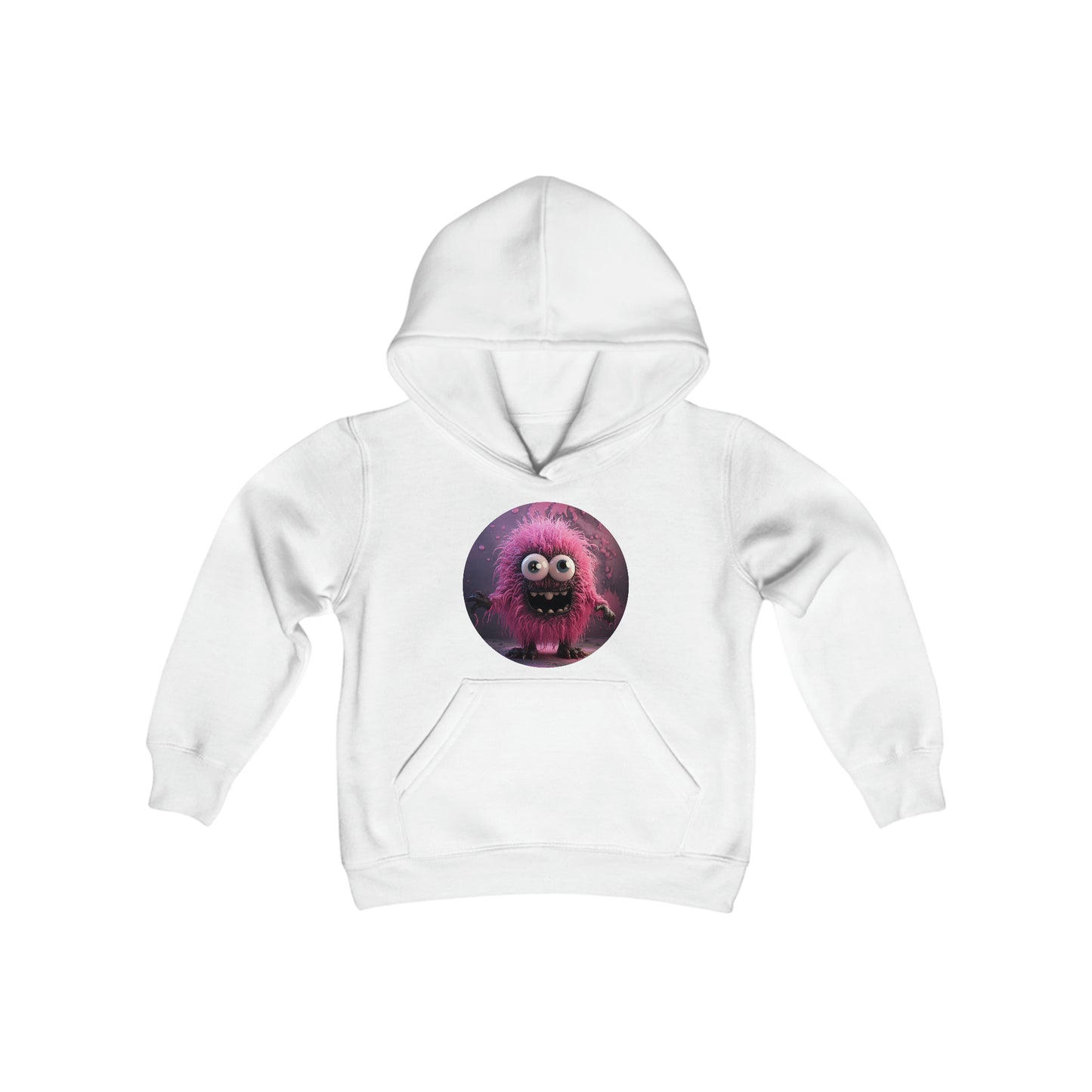 Shelly Dizzles Pink Monster Youth Hooded Sweatshirt