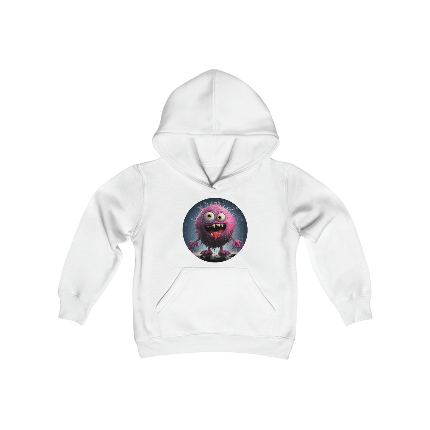 Shelly Dizzles Pink Monster Youth Hooded Sweatshirt