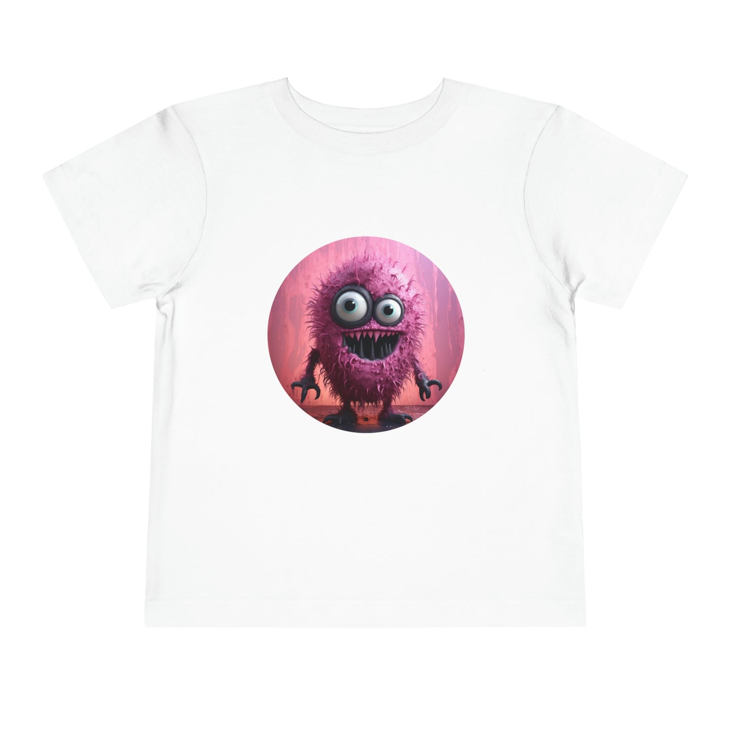 Pink Monster Toddler Short Sleeve Tee