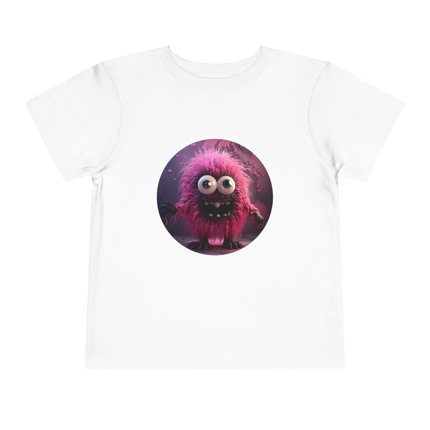 Pink Monster Toddler Short Sleeve Tee