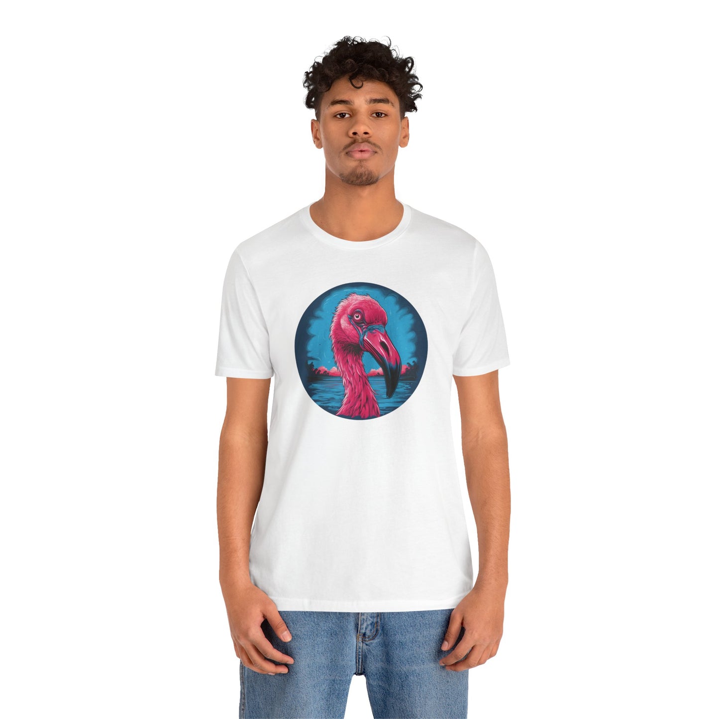 Crazy Flamingo Unisex Jersey Tee