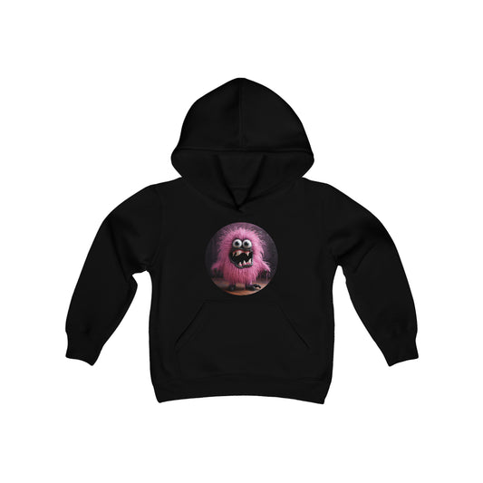 Shelly Dizzles Pink Monster Youth Hooded Sweatshirt