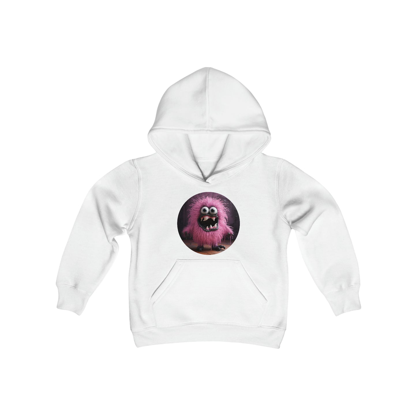 Shelly Dizzles Pink Monster Youth Hooded Sweatshirt