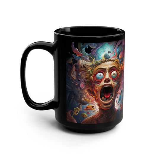 Get Weird Stay Weird Black Mug, 15oz