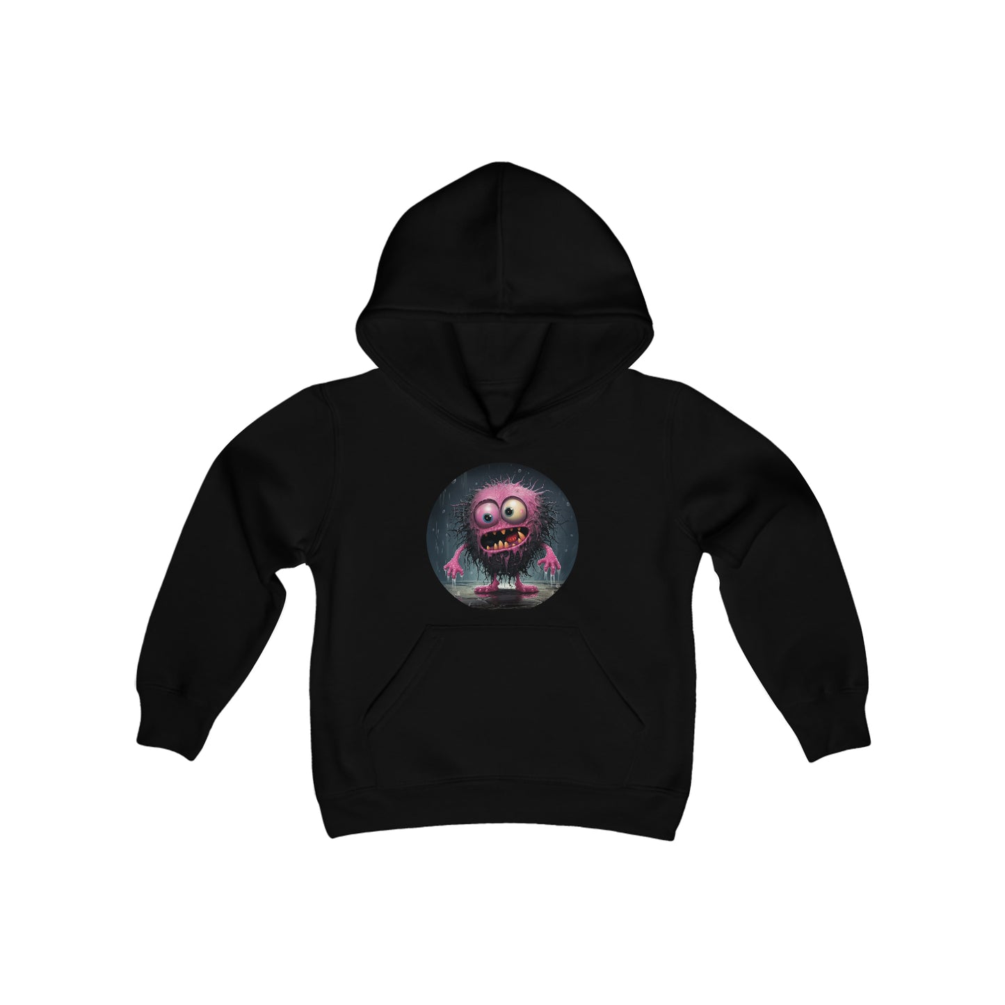 Shelly Dizzles Pink Monster Youth Hooded Sweatshirt