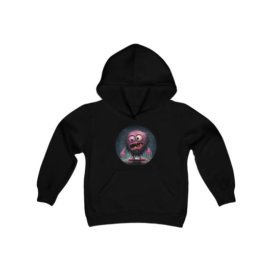 Shelly Dizzles Pink Monster Youth Hooded Sweatshirt