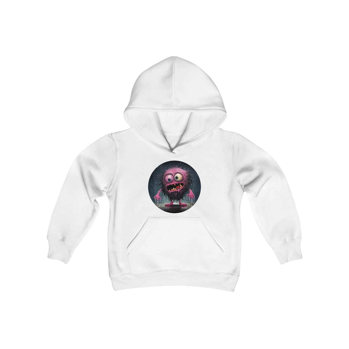 Shelly Dizzles Pink Monster Youth Hooded Sweatshirt